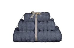 Heart of House 3 Piece Ribbed Towel Bale - Grey